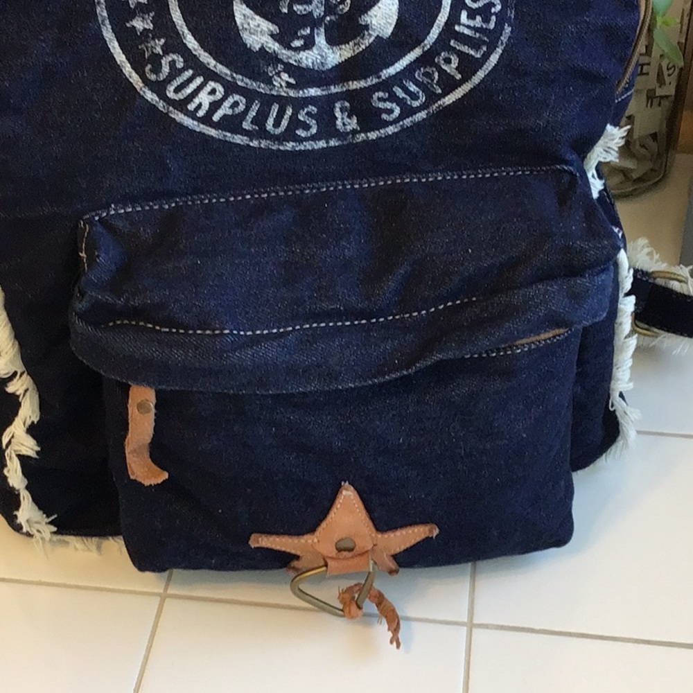 Sea Sick Sailor Canvas Backpack (#10) - Picture 3 of 8